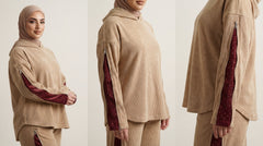 سوت عملي وشيك – قطيفة مضلعة مستوردة